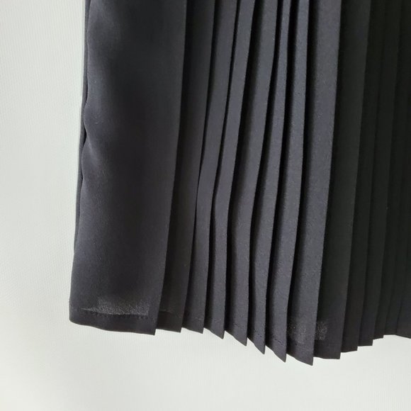 Lands End Canvas Pleated Ballet Dress, Black, Sleeveless Fit & Flare Size 6 - Picture 11 of 15